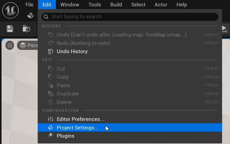 UE Project Settings